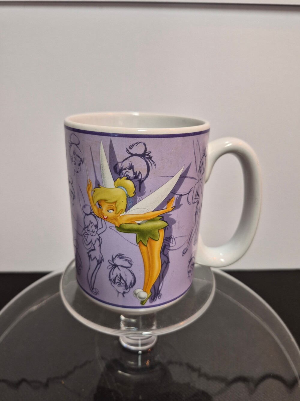 Disney Tinker Bell Ceramic Mug Purple Character Art